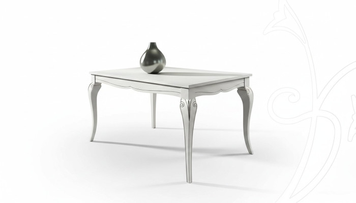 Table à manger extensible XXL tables modernes en bois design blanc neuf.