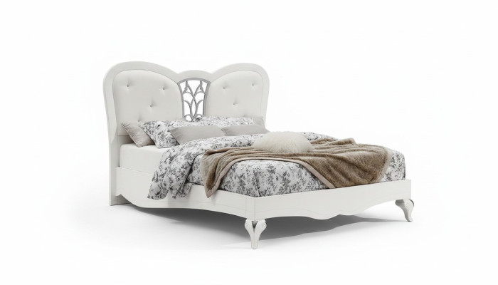 Design de lit de luxe à coussin pour hôtels doubles, sommiers en bois pour chambres à coucher.
