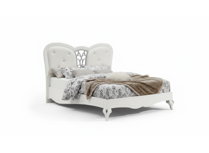 Design de lit de luxe à coussin pour hôtels doubles, sommiers en bois pour chambres à coucher.