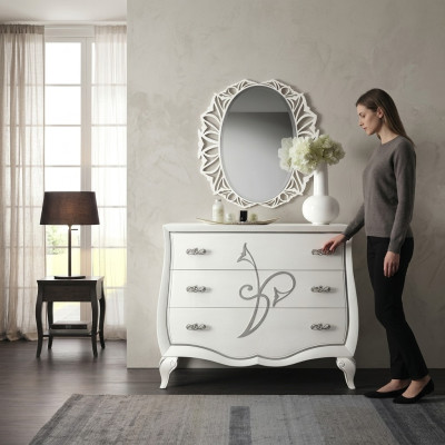 Commode Miroir Commodes Armoire Luxe Étagère Console Groupe de meubles nouveau Ensemble 2pcs.