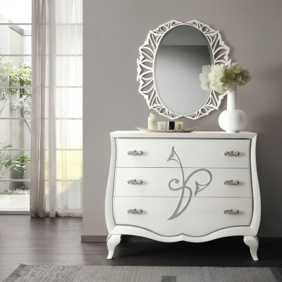 Commode Miroir Commodes Armoire Luxe Étagère Console Groupe de meubles nouveau Ensemble 2pcs.