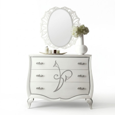 Commode Miroir Commodes Armoire Luxe Étagère Console Groupe de meubles nouveau Ensemble 2pcs.