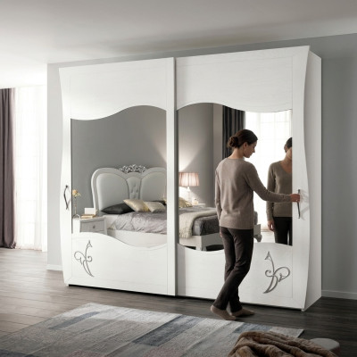 Armoire polyvalente étagères placard étagère rangement vestiaire miroir