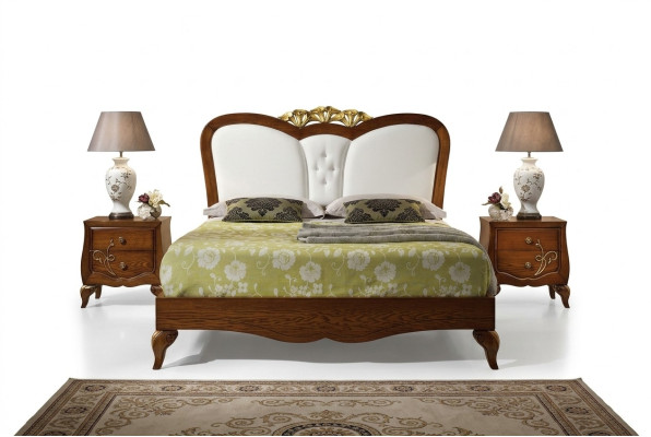 Chambre Lit Table de chevet Bois Design Lits Tables de chevet Set 3 pièces Ensembles de meubles
