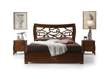 Lit double lits cadres de lit lit bois double chambre à coucher marron moderne 160x200.