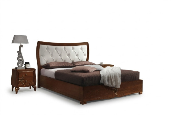 Chambre Lit Table de chevet Lits Groupe Bois Double Conception Suite Ensemble 3 pièces
