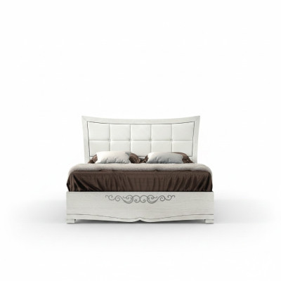 Lit double Lit de luxe en bois Cadre de lit et cadre de lit blanc Design moderne nouveau