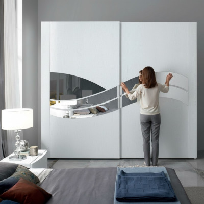 Armoire Armoires de vêtements Meubles Armoire en bois Armoire Miroir