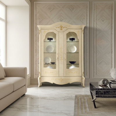 Vitrine de meubles de luxe italiens présentoir armoire placard design en verre garde-robe