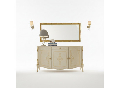 Meuble de style baroque Design Commode Buffet Buffet en bois Italie Buffet bas