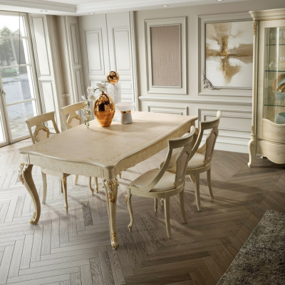 Table à manger extensible design classique Table à manger en bois italien Meubles Tables