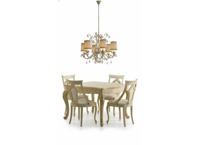 Tables Table à manger Extensible Classique de Design Table Meubles Italiens Bois Salle à manger