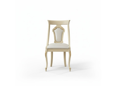Chaise de salle à manger Chaise Chaises de salle à manger Bois Design Style Baroque Beige Siège incliné