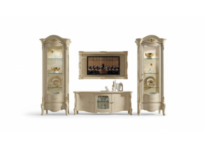 Garde-robe et cadre de télévision classiques en bois naturel de style classique n
