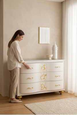 Commode Armoire Armoires de luxe Étagère Console Italie Meubles Armoire en bois Commodes