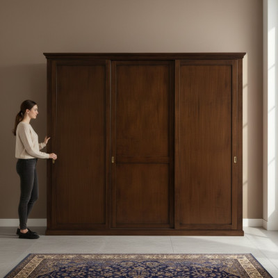 Armoire Armoire Vrai bois Meuble de chambre en bois massif Italie cabinet en bois