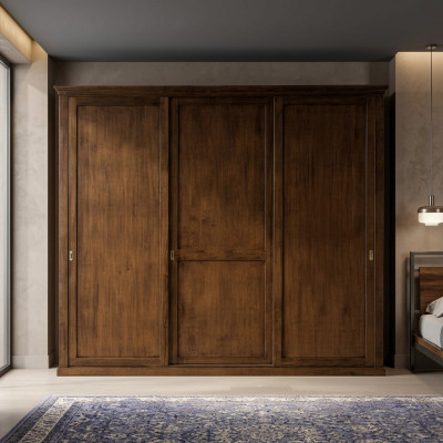Armoire Armoire Vrai bois Meuble de chambre en bois massif Italie cabinet en bois