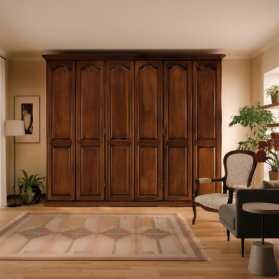 Armoire de chambre en bois massif Vaccari cav giovanni avec portes coulissantes