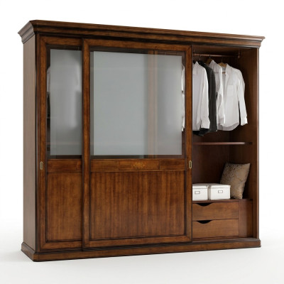 Armoire en bois massif Armoire Solide Meubles de chambre à coucher Armoire en bois Italie