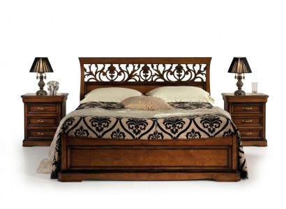 Lit double en bois naturel Mobilier de chambre Lit Mobilier Italie