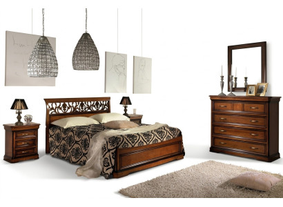 Schlafzimmer Möbel Set Garnitur Italienische Möbel Nachttisch Massives Holz 3tlg