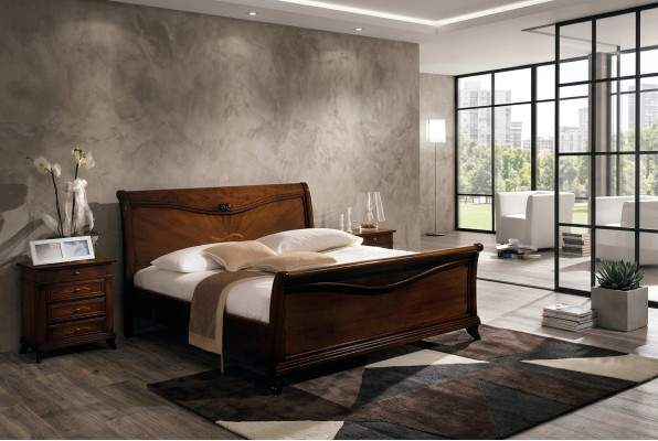 Classique s Bed Meubles de luxe Lits Mobilier de chambre Table de chevet 2x 3 pièces.