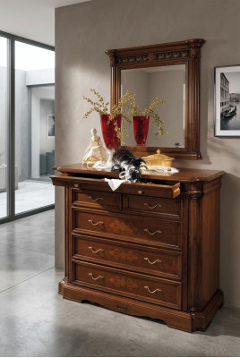 Commode Buffet Buffet Buffets Armoire en bois massif Meubles Commodes Brun