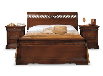 Table de chevet Armoire en bois massif Meuble de lit Double mobilier Chambre Italie 3 pièces