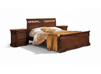 Lit double en bois massif Mobilier de chambre à coucher Design Mobilier de lit Vaccari cav giovanni