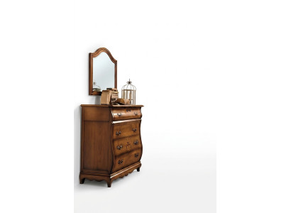 Commode Buffet Armoire Bois Commodes Meubles italiens Miroir massif 2 pièces