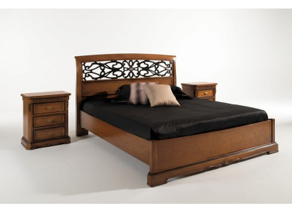 Lit double en bois Lits en bois massif Meubles de chambre à coucher Vaccari Cav Giovanni Lit