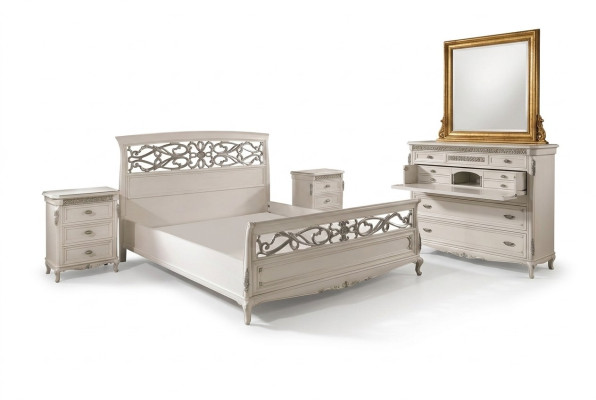 Meubles de chambre à coucher Ensemble complet de 3 pièces Lits Mobilier italien