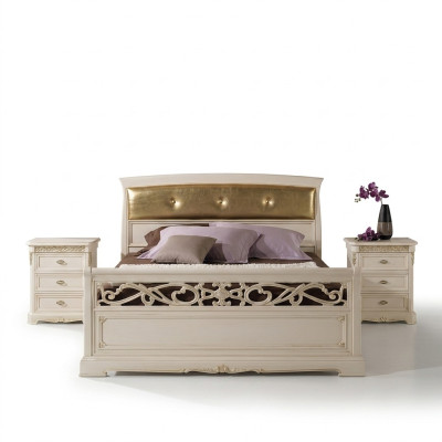 Lit Chambre Mobilier Ameublement Complet Ensemble Double Lits 3 pièces.