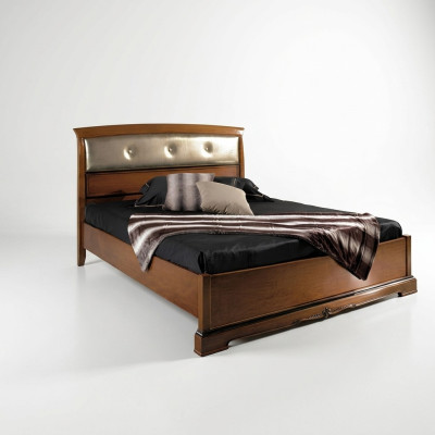 Lit Lit double Vaccari cav giovanni Bois massif Chambre à coucher Design Mobilier neuf