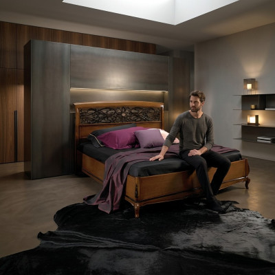 Lit Lit double Design Chambre Bois massif Vaccari cav giovanni Meubles neufs