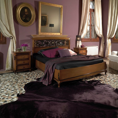 Lit Lit double Design Chambre Bois massif Vaccari cav giovanni Meubles neufs