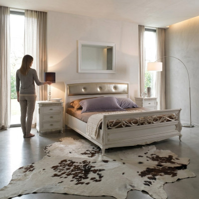 Conception Mobilier Chambre Lit double Bois massif Vaccari cav giovanni Mobilier neuf