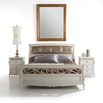 Conception Mobilier Chambre Lit double Bois massif Vaccari cav giovanni Mobilier neuf