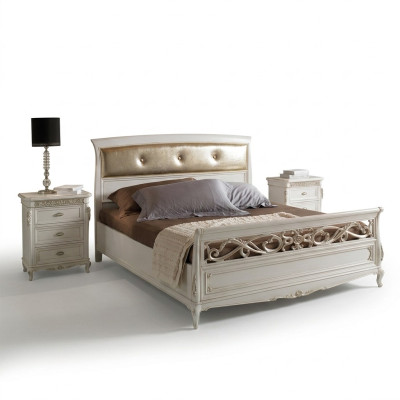 Mobilier de chambre à coucher 3pcs. Ensemble complet de lit Tables de chevet Italie nouveau