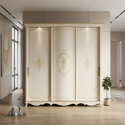 Armoire en bois massif Mobilier de chambre Armoire design Armoires blanches