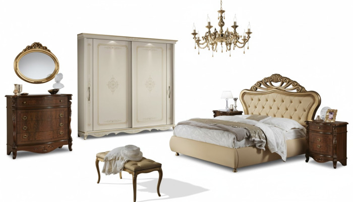 Lit Armoire Tiroir Mobilier de chambre Table de chevet avec tiroirs Commode neuf