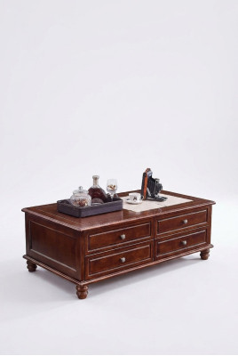 Classique Table basse Table Salon Bois Tables basses avec tiroirs