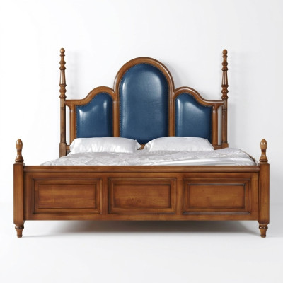Lit double Bois Rembourrage Chambre de luxe Lits Cadre de lit double