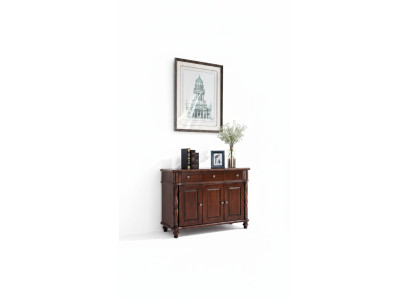 Commode Marron Buffet Bahut Armoire en Bois Massif Mobilier Design