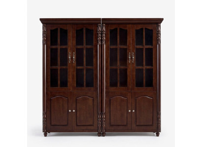 Étagère Bibliothèque Vitrine Armoire Étagère Armoire en Bois Meuble de Rangement 2 pièces