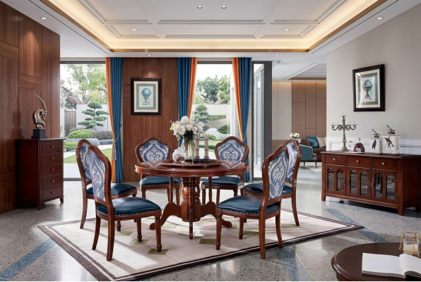 Salle à manger Tables rondes Table à manger Design Table Mobilier Bois massif Luxe