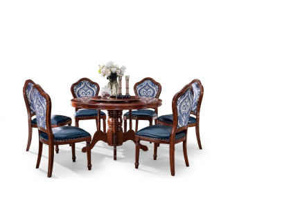Salle à manger Tables rondes Table à manger Design Table Mobilier Bois massif Luxe