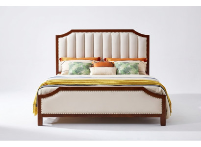 Lit 2x Tables de chevet 3 pcs. Ensemble de chambre à coucher Design Classique de Luxe