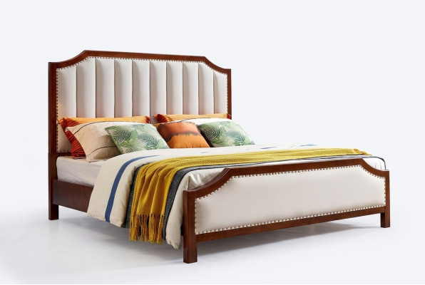 Chambre de luxe Lit Lit double Cadre de lit en bois Design de meubles Lits