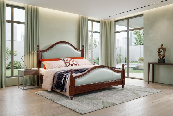 Lit Double lit Lit en bois Meubles Bois massif Chambre en bois Lits